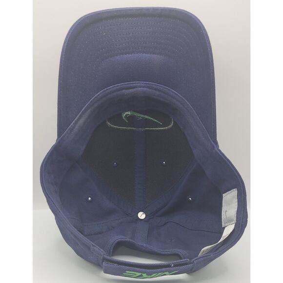 VINTAGE Nike Hat Cap Strap Back Blue Green Swoosh Embroidered‎ Logo Athletic Y2K - Picture 7 of 10